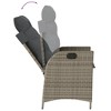 vidaXL Patio Dining Set with Cushions Table and Chairs Bistro Set Poly Rattan - Gray Without footrest 8-Piece - 4 of 4