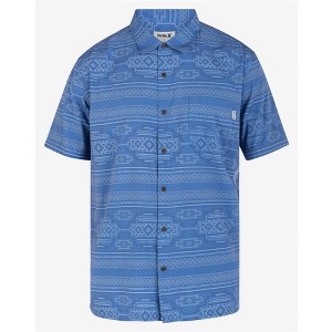 Hurley Mens Rincon Short Sleeve Button Up Shirt, Blue, Small - 1 of 1