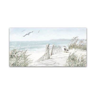 Coastal Landscape Canvas Print for Kids' Nursery, 12" x 24"