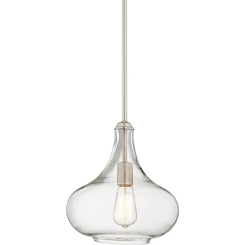 Bubble glass pendant on sale light brushed nickel