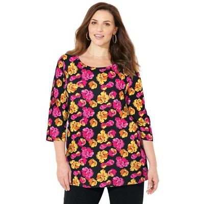 Catherines Women's Plus Size Suprema Feather Together Tee