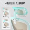 CAVINAS Task and Office Chairs with Flip-Up Arms,Computer Chair with Adjustable Headrest & Lumbar Support,Office Chairs for Office - 4 of 4