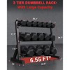 5-50 LB Hex Dumbbell Set of 2 with Cast Iron Core, Rubber Encased Coating and Textured Carbon Steel Handle for Home Gym Strength Training - 3 of 4