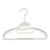 Simplify 12pk Kids' Razor Thin S-Shape Suit and Shirt Hanger with Tie Bar White: Metal & TPR, Multipurpose, 12ct - 2 of 4