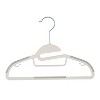 Simplify 12pk Kids' Razor Thin S-Shape Suit and Shirt Hanger with Tie Bar White: Metal & TPR, Multipurpose, 12ct - image 2 of 4