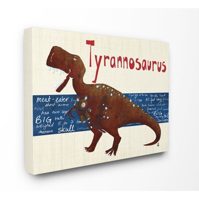 Tyrannosaurus Dinosaur Oversized Stretched Canvas Wall Art (30"x40"x1.5") - Stupell Industries