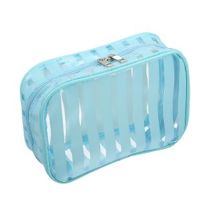 Unique Bargains Portable PVC Clear Zipper Makeup Bag Organizers 1 Pc - 1 of 4