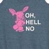 Women's - Instant Message - Punk Rabbit Oh Hell No Graphic Racerback Tank - 2 of 4