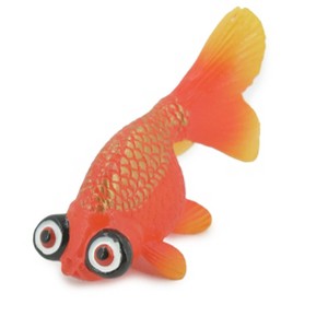 Collectible Wildlife Gifts | Fish, Celestial eye goldfish, Choutengan, Museum Quality, Hand Painted, Rubber,  Model,  Toy, Gift,  3 1/2"  CH556 BB161 - 1 of 4