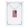 Anna-Kaci American Flag Pendant Necklace with Patriotic Gift Message Card & Envelope Jewelry Gifts - 2 of 4
