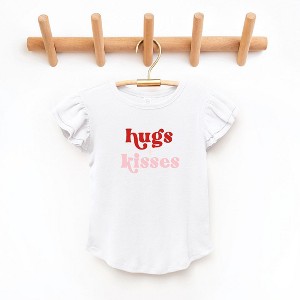 The Juniper Shop Hugs And Kisses Toddler Flutter Sleeve Tee - 1 of 3