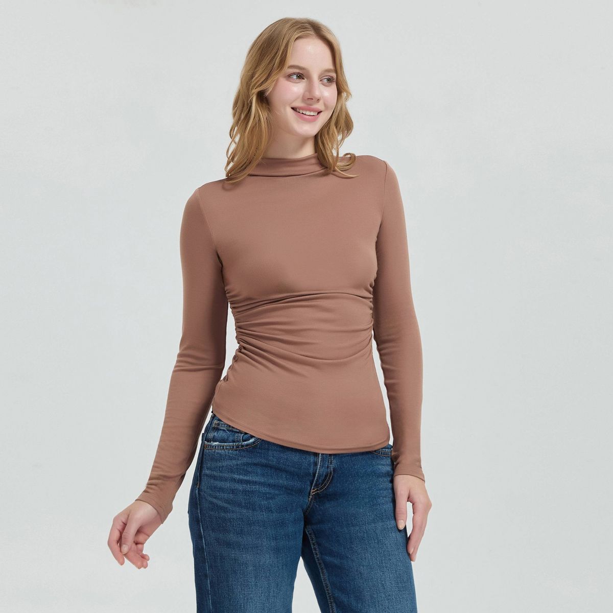 Women's Long Sleeve Mock Turtleneck Top - A New Day™ - thumbnail 7