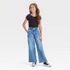 Girls' Short Sleeve Lace Trim T-Shirt - art class™ - 3 of 3