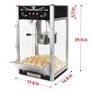 INFURNIC Popcorn Poppers Commercial Popcorn Machine 16 Oz Kettle with Scoop and Measuring Spoons for Parties, Black, 17.83"*14.96"*30.24" - 3 of 4