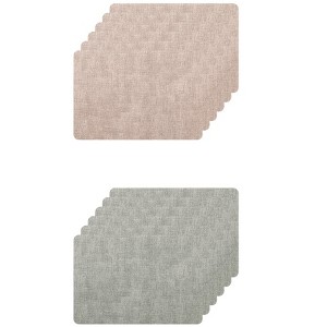 Unique Bargains Dining Heat Resistant Faux Leather PU Placemats 12 Pcs - 1 of 4