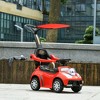 Qaba Push Car for Kids 1-3 Years, 3 in 1 Sliding Car, Foot to Floor Baby Push Car with Removable Handle, Music, Horn, Canopy, Safety Guardrail - 2 of 4