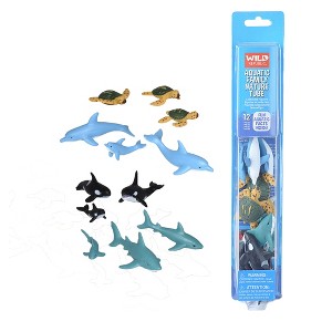 Wild Republic Nature Tube Ocean Family Figurines, 12 Pieces - 1 of 1