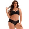 INSPIRE CHIC Women's Floral Pattern Lace Trim High Waist Stretchy Rib Briefs 6 Packs - 4 of 4