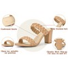 Allegra K Women's Braided Heeled Slip-on Chunky Heel Slide Sandals - 2 of 4
