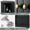 Over Toilet Storage Cabinet, Fluted Panel Doors, Soft Hinges, Black Bathroom Organizer, Space Saver Behind Toilet Rack - 3 of 4