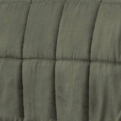 Twin Green Microfiber Down Alternative Reversible Comforter Set