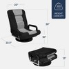 Best Choice Products 360-Degree Swivel Gaming Floor Chair w/ Armrest Handles, Foldable Adjustable Back - 2 of 4