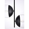 Elegant Lighting Eclipse 2 Lights Black Pendant With Clear Glass - 4 of 4