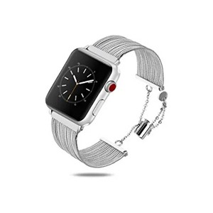 Worryfree Gadgets Apple Watch Band iWatch Series 7 6 5 4 3 2 1 Stainless Steel Fashion Replacement Bracelet Smart Watch Accessories - 1 of 4