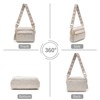 Generic Small Crossbody Bags-White Leather Anti theft Purses and Handbag Shoulder - 2 of 4