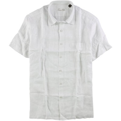 Tasso Elba Mens Glen Button Down Dress Shirt