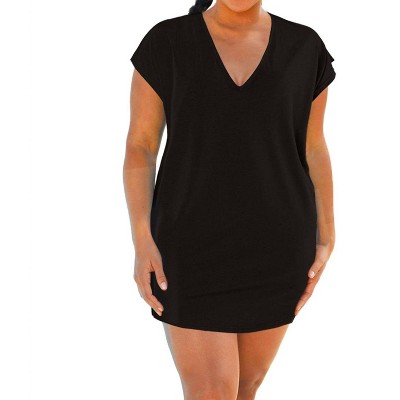 Women's Plus Size Jersey Cut Out Cover Up Dress - Always for Me