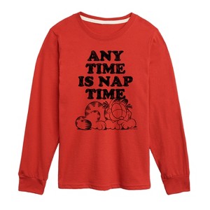 Boys' - Garfield - Nap Sketch Long Sleeve Graphic T-Shirt - 1 of 4