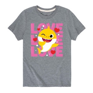 Boys' - Baby Shark - Valentine's Day Short Sleeve Graphic T-Shirt - 1 of 4