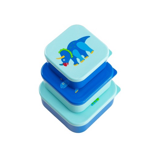 Wildkin Kids Nested Snack Containers for Boys & Girls (Dinosaur Land)