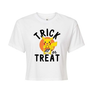 Women's - Pokémon - Trick Or Treat Cropped Graphic T-Shirt - 1 of 4