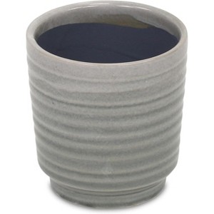 Cheung's Celadi Gray Rippled Ceramic Pot - Medium - 1 of 3