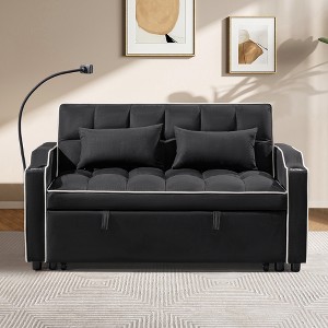 MAYEERTY Multifunctional Foldable Sofa Bed (3 Lengths) with USB, Ashtray & Rotating Phone Stand - 1 of 4