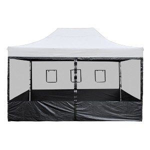 Instahibit 4 Half Mesh Sidewalls for 15x10 Ft Pop Up Canopy Tent w/ Window Food Vendor Fair - 1 of 4