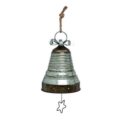 Transpac Metal 14 in. Silver Christmas Bell Decor