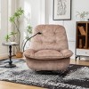 Luxury Velvet Swivel Recliner Chair with Rocking & Gliding Motion, Oversized Lazy Lounge Chair with Mobile Phone Holder - ModernLuxe - 2 of 4