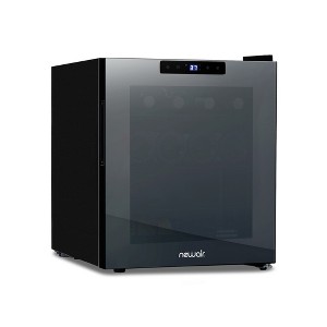 Newair Shadow Series Wine Cooler Refrigerator 16 Bottle, Freestanding Glass Door Wine Cellar, Single Zone Small Wine Fridge - 1 of 4