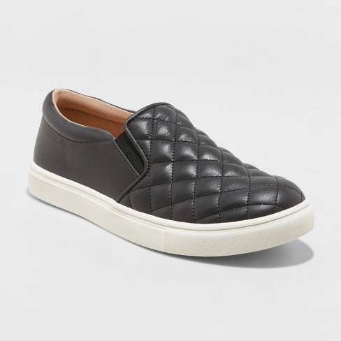 Quilted slip on sneakers target on sale