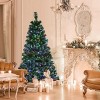 Tangkula 5'Pre-Lit Fiber Optic Artificial PVC Christmas Tree w/ Metal Stand (Indoor/Outdoor) - 2 of 4