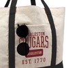 College of Charleston Cougars Established Date Canvas Tote Bag With External Pocket, Reusable Shoulder Bag for Shopping, School, Beach - 2 of 4