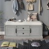 NicBex Shoe Rack Bench Shoe Storage Organizer with Drawers and Cabinets Removable Cushion for Entryway Bedroom - 3 of 4