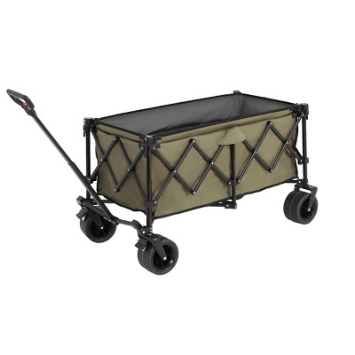 Beach Wagon,Collapsible Wagon 220lbs Heavy Duty 300L Folding Utility Garden Cart with Big All-Terrain Beach Wheels