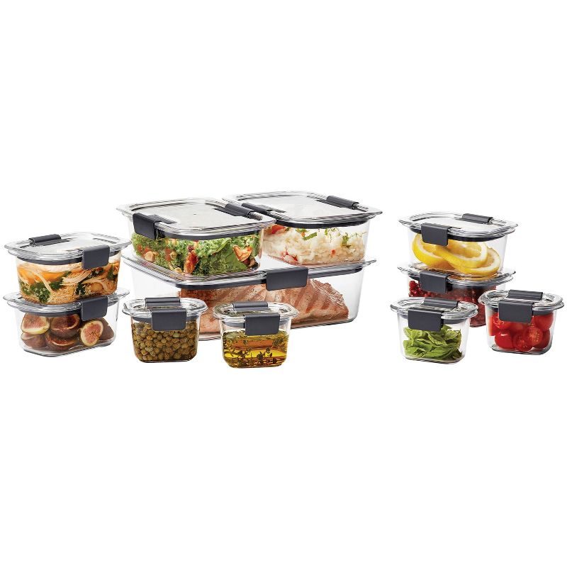 Rubbermaid Brilliance 22pc Plastic Food Storage Container Set Clear, 2 of 7