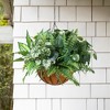 Aoibox Artificial Greenery Plants Fake Plastic Leaves with Stems UV Resistant Large Bunches for Outdoor Patio Garden Front Porch Yard Decor (Green) - 4 of 4