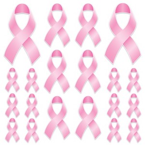 Beistle Pink Ribbon Cutouts, Asstd, (40/Pkg) Multicolored - 1 of 2