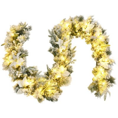 SEVOBAL Wreaths 9ft Christmas Wreath Outdoor Christmas Wreath Decoration Holiday Decor for Home Christmas Outdoor Decorations, Green, 108"*15"*15"